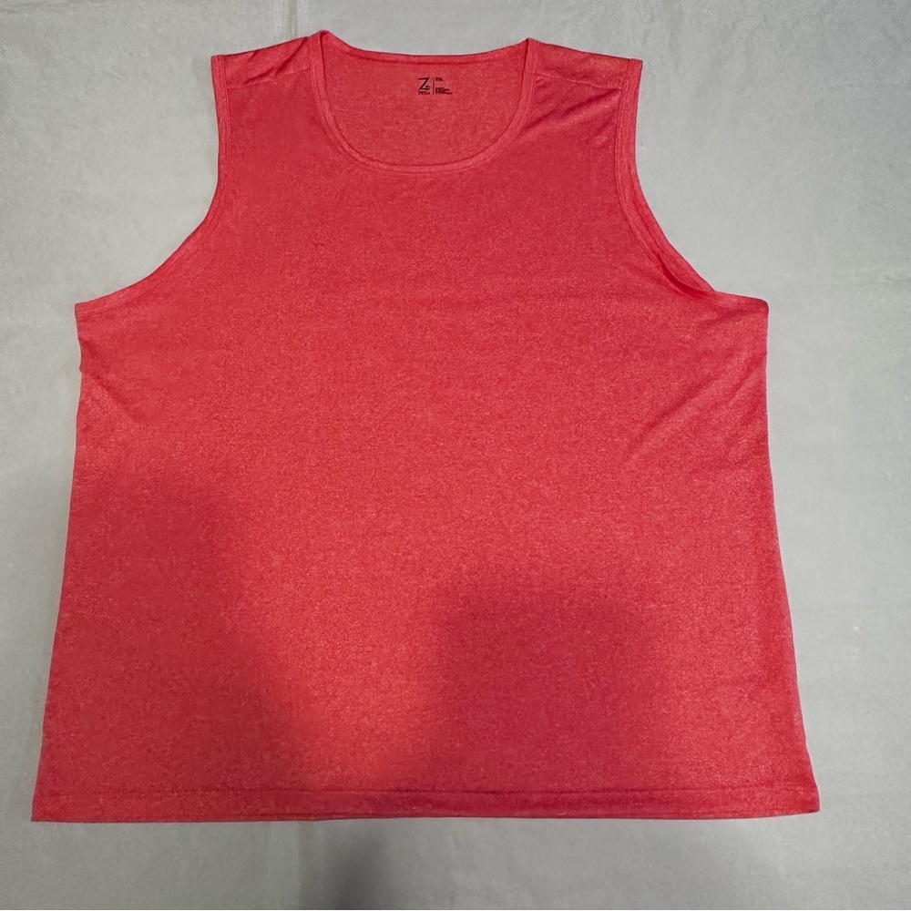Men’s Tank Top Z by Zella Performance  2XL Coral Hot Sleeveless Crew Neck